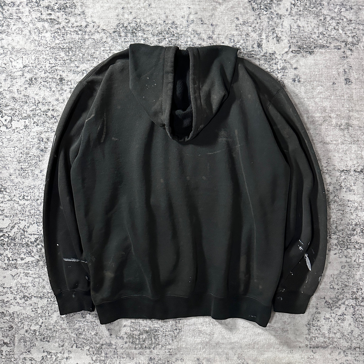 Carhartt Faded Black Pullover Hoodie with Paint