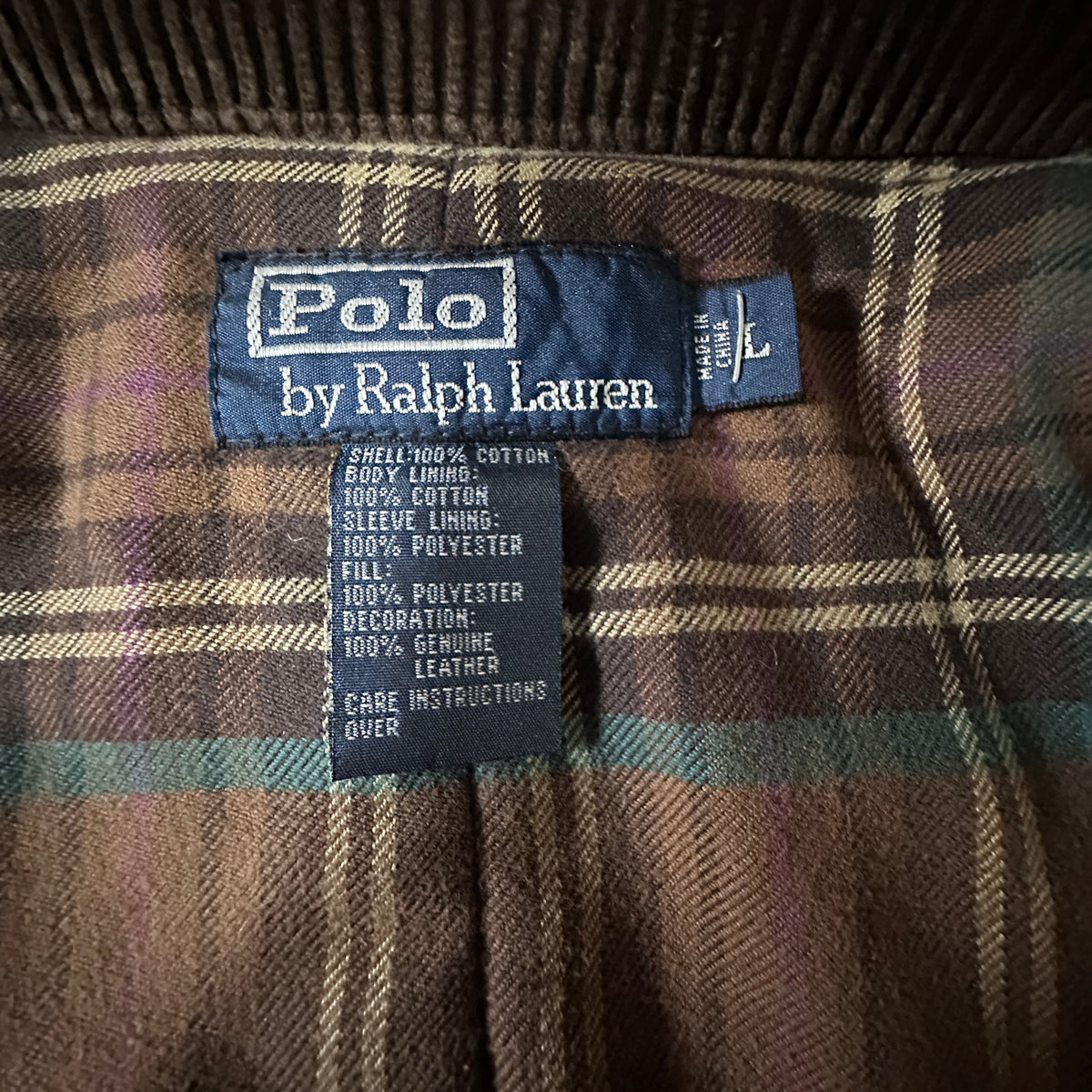 Polo by Ralph Lauren Dark Olive Waxed Cotton Hunting Jacket Size L