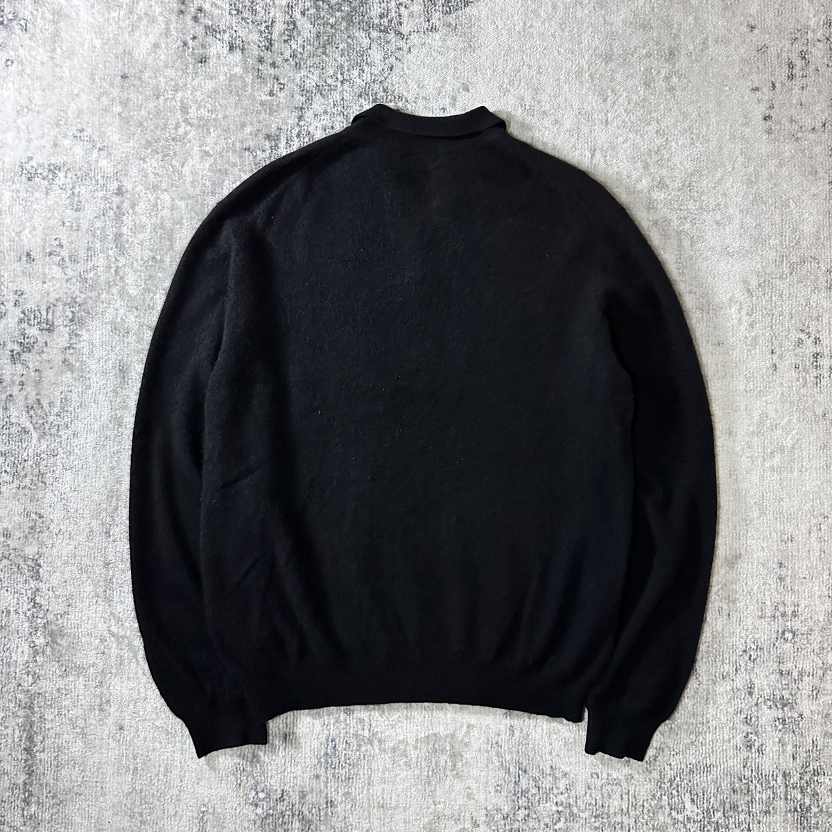 Joseph & Lyman Black 100% Cashmere Knit Polo Sweater Size XL