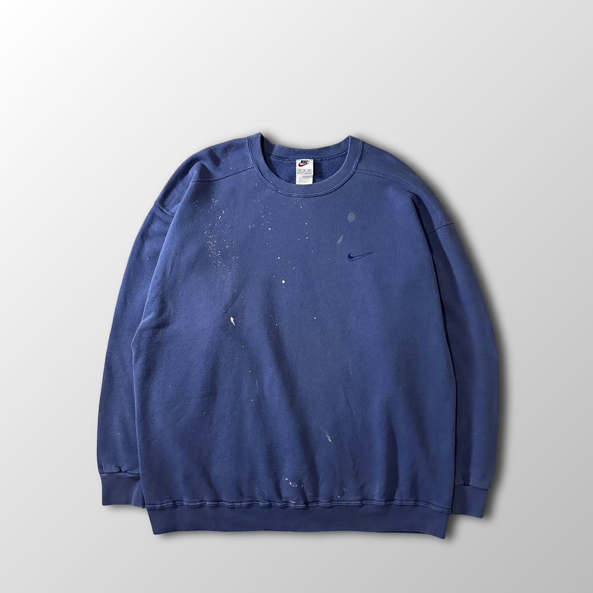 Nike Faded Navy Crewneck Sweatshirt with Paint Size XL