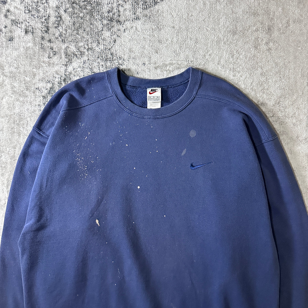 Nike Faded Navy Crewneck Sweatshirt with Paint Size XL