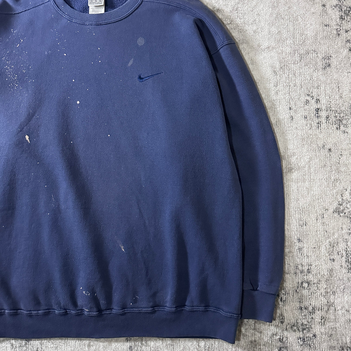 Nike Faded Navy Crewneck Sweatshirt with Paint Size XL