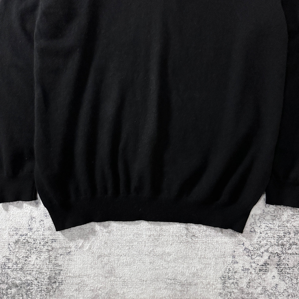 Black 2-Ply 100% Cashmere Knit Polo Sweater Size XL