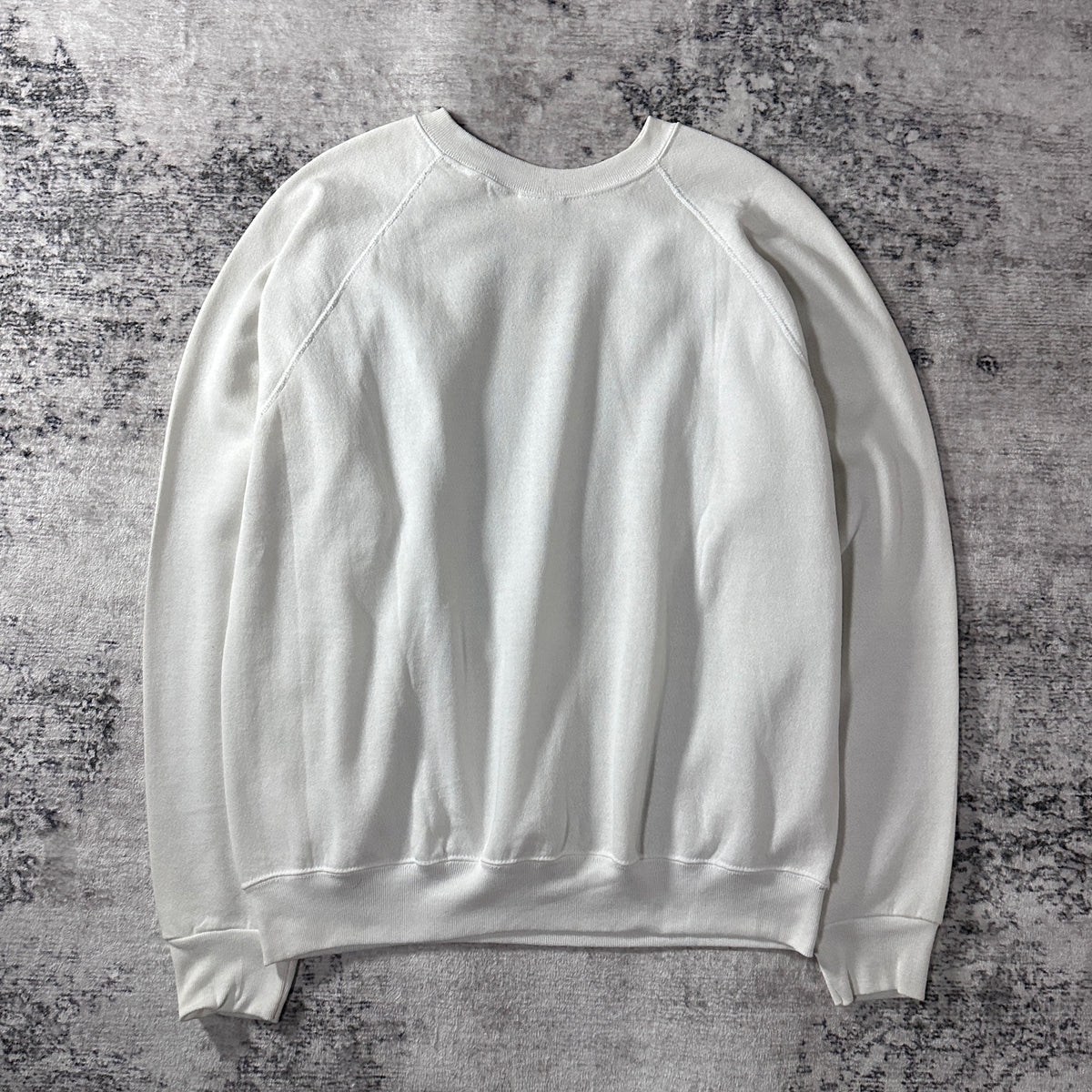 Tultex White Iris Floral Print Raglan Sweatshirt Made in USA Size XL