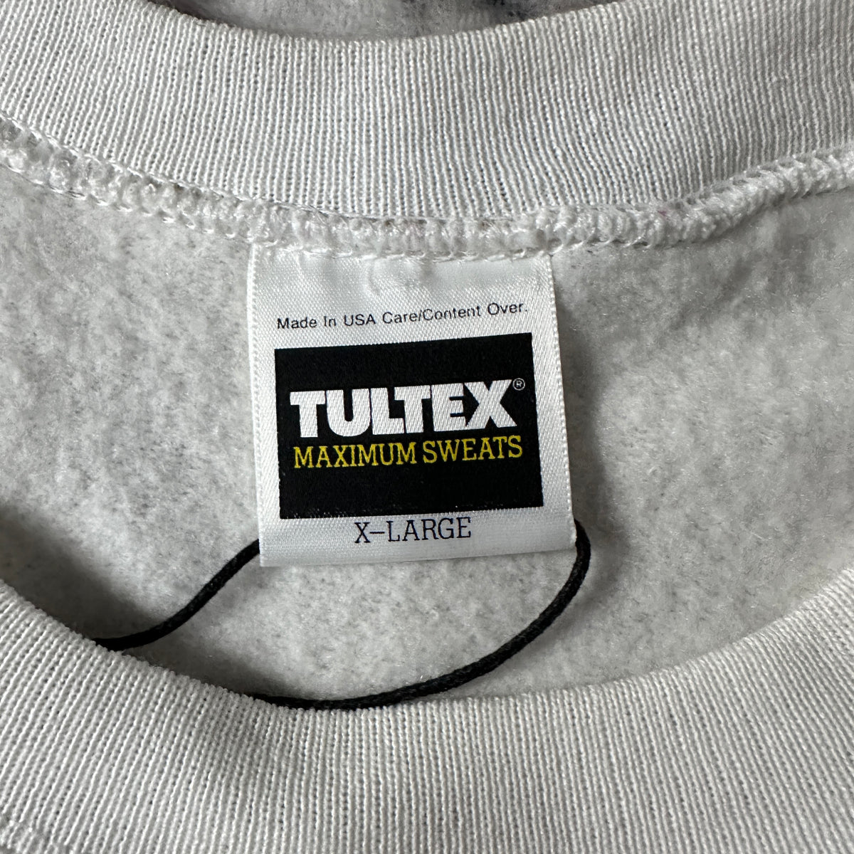 Tultex White Iris Floral Print Raglan Sweatshirt Made in USA Size XL
