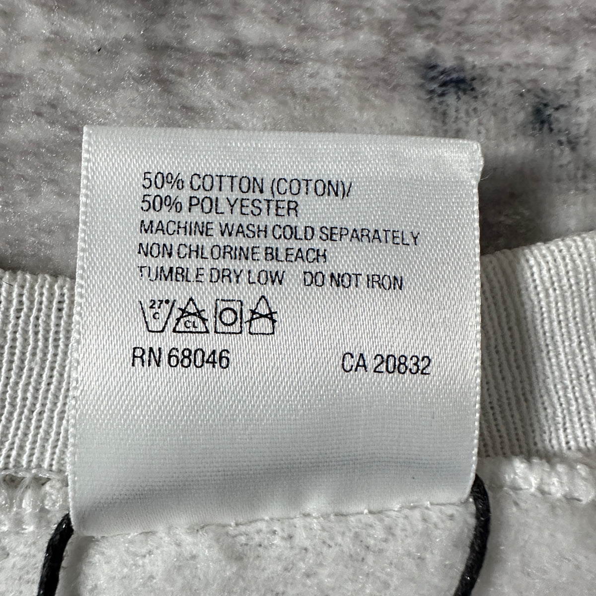 Tultex White Iris Floral Print Raglan Sweatshirt Made in USA Size XL