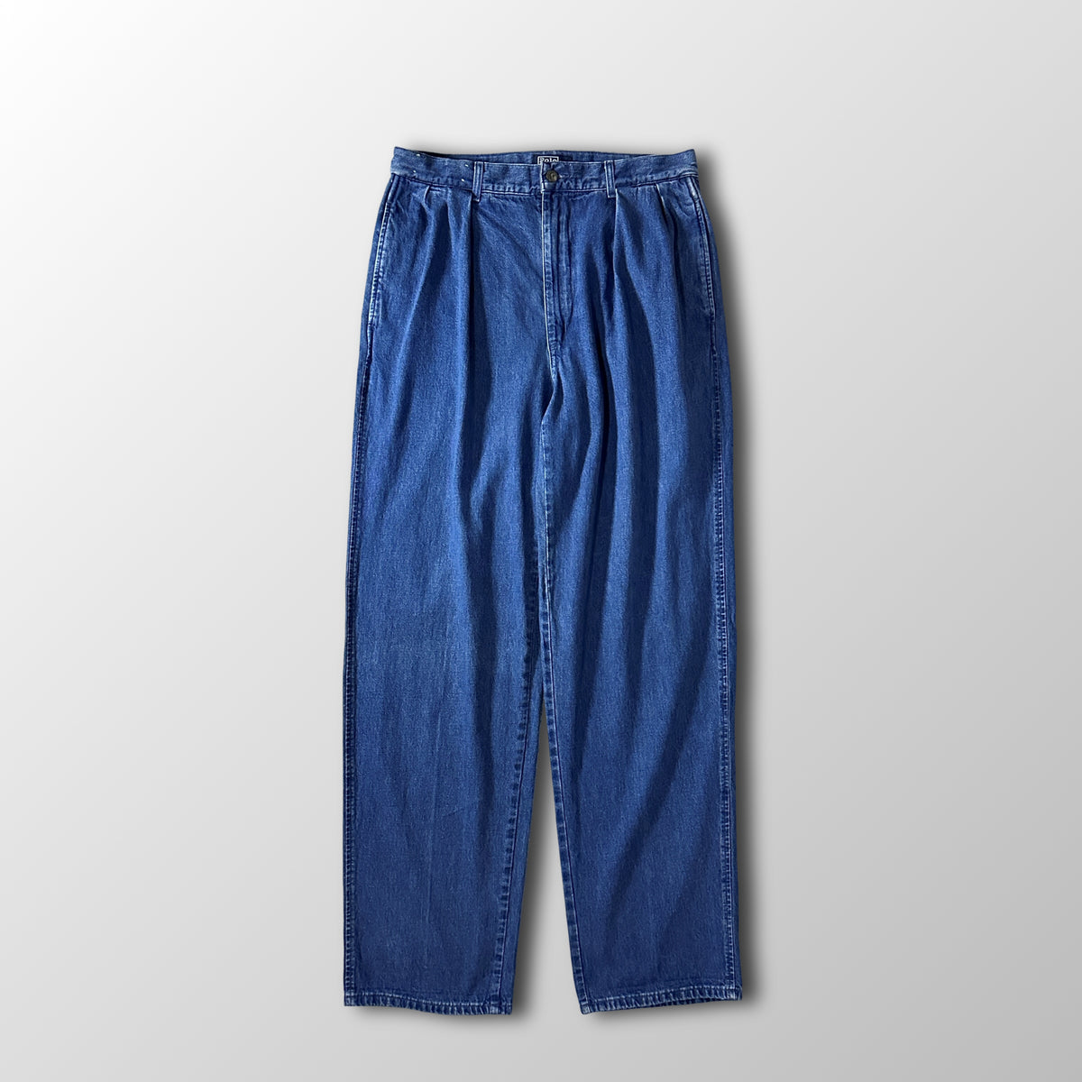 Polo by Ralph Lauren Polo Denim Indigo Pleated Denim Trousers Made in USA Size W32