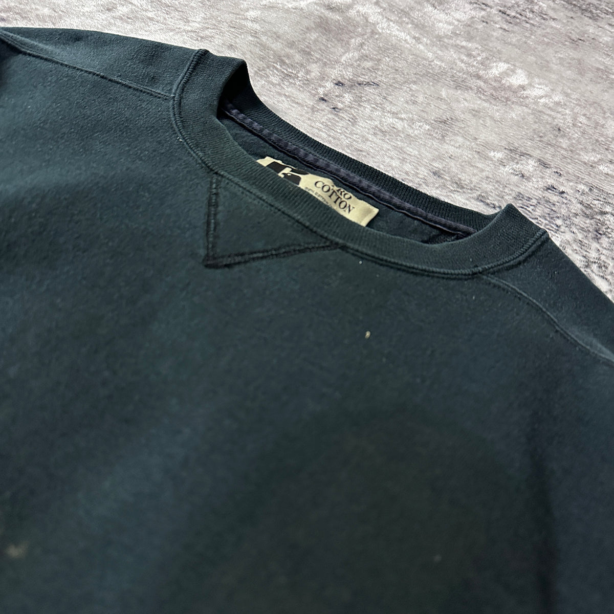 Russell Athletic Pro Cotton Black Crewneck Sweatshirt Made in USA Size L