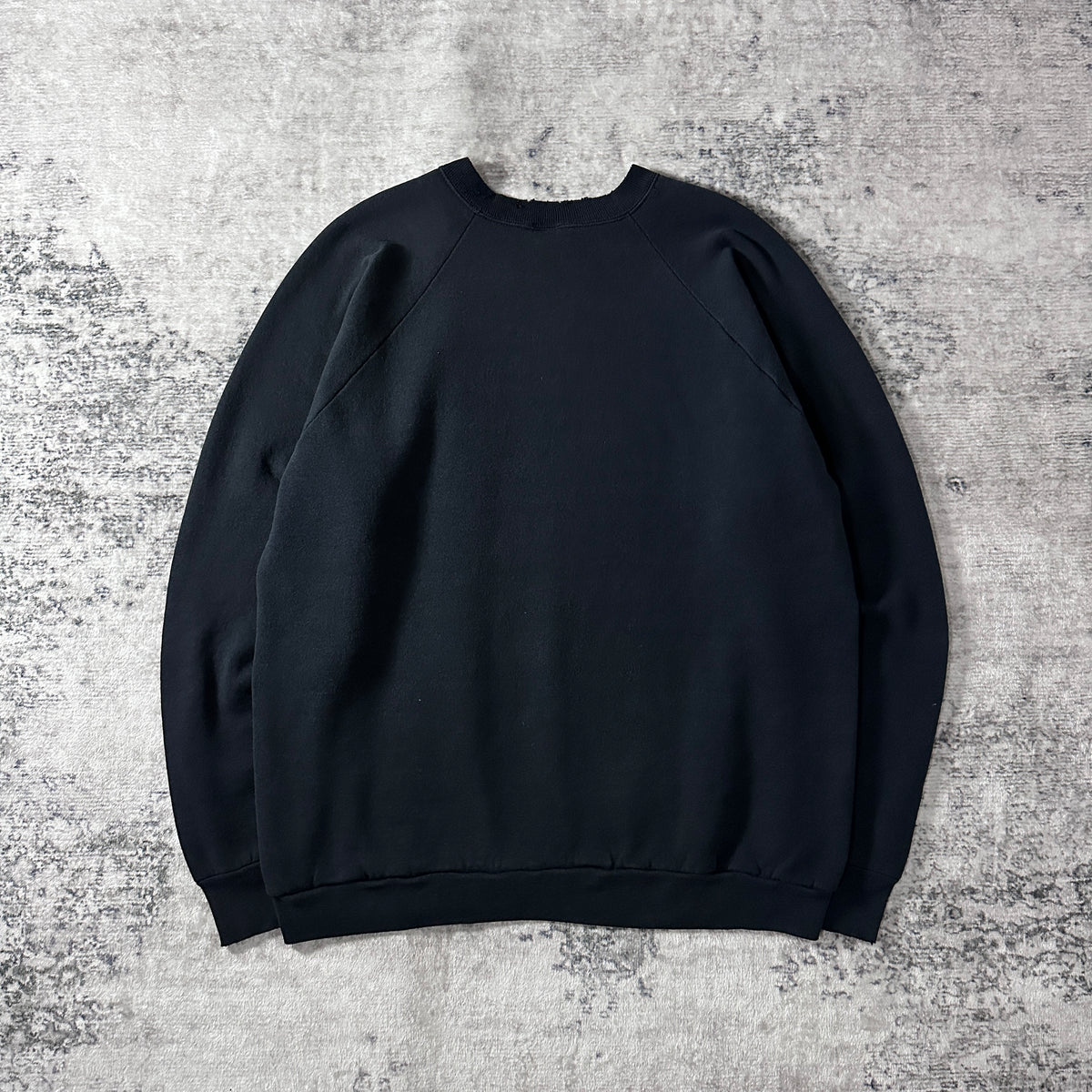 Fruit of the Loom Faded Black Raglan Sweatshirt Made in USA Size XXL
