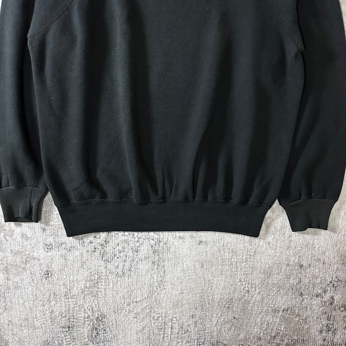 St. John's Bay Black Raglan Sweatshirt Made in USA Size XL