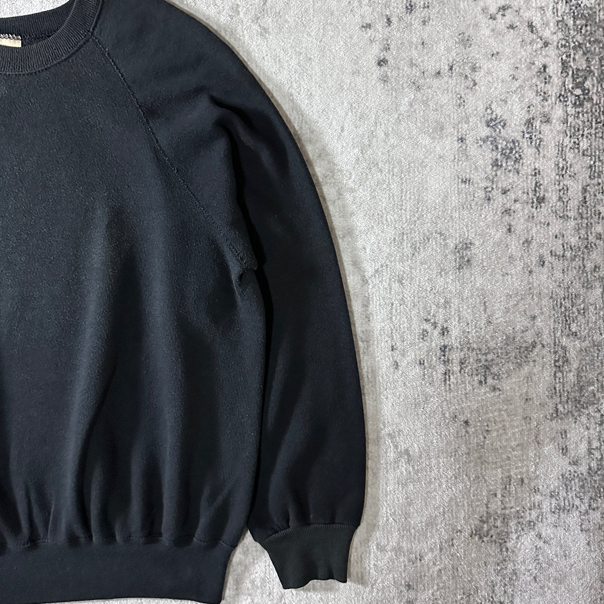 St. John's Bay Black Raglan Sweatshirt Made in USA Size XL
