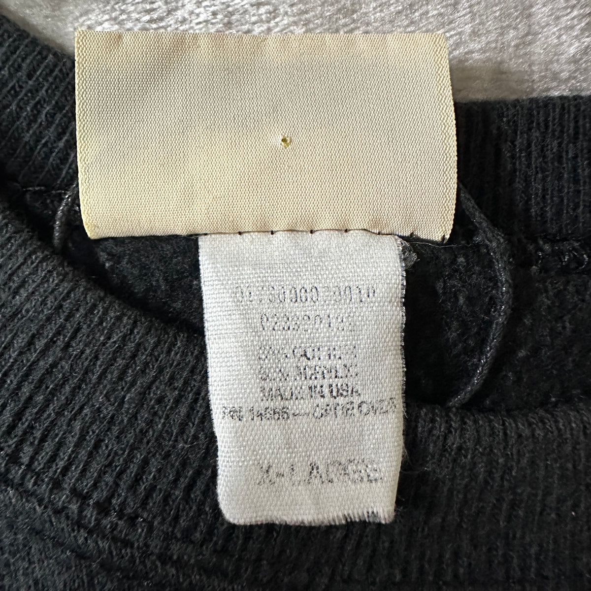St. John's Bay Black Raglan Sweatshirt Made in USA Size XL