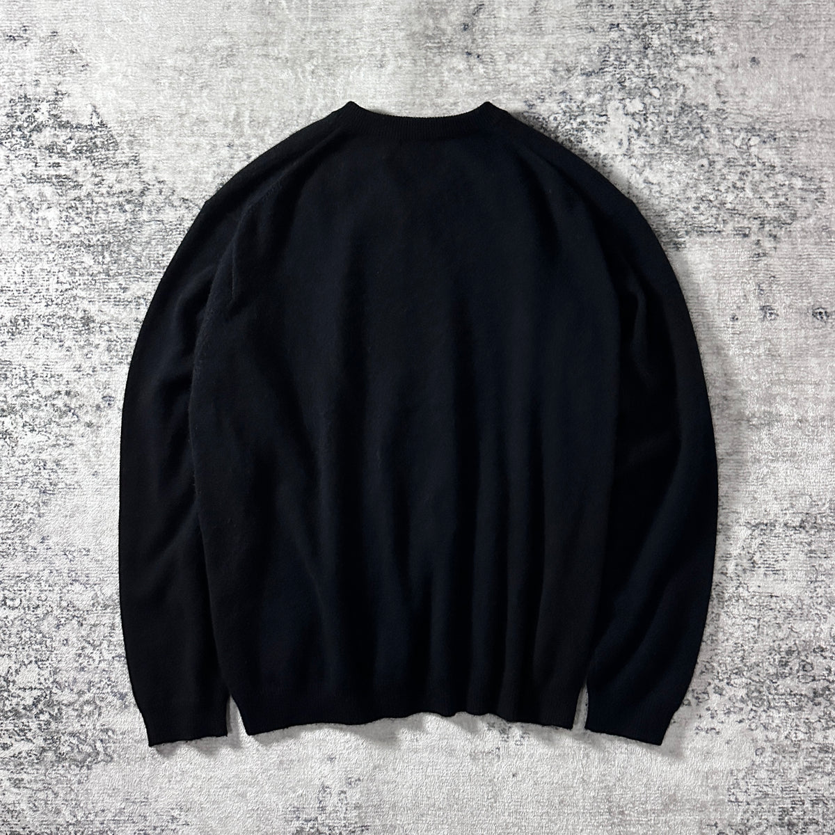 Daniel Bishop Black 2-Ply 100% Cashmere V-Neck Sweater Size L