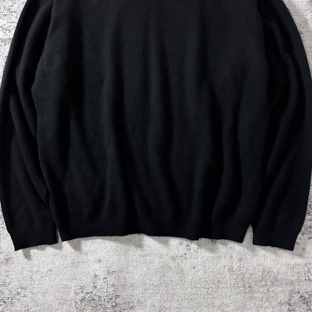 Daniel Bishop Black 2-Ply 100% Cashmere V-Neck Sweater Size L