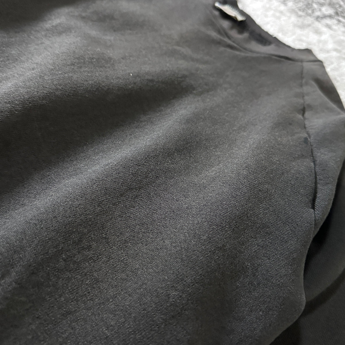 Fruit of the Loom Faded Black Raglan Sweatshirt Made in USA
