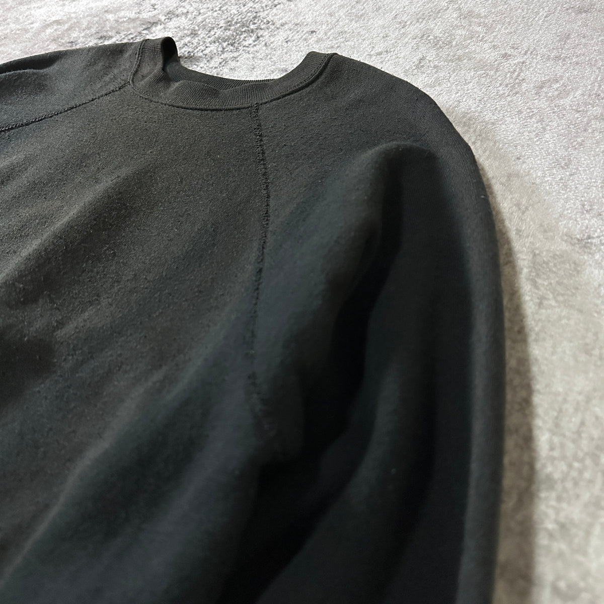 Tultex Faded Black Raglan Sweatshirt Made in USA Size XL