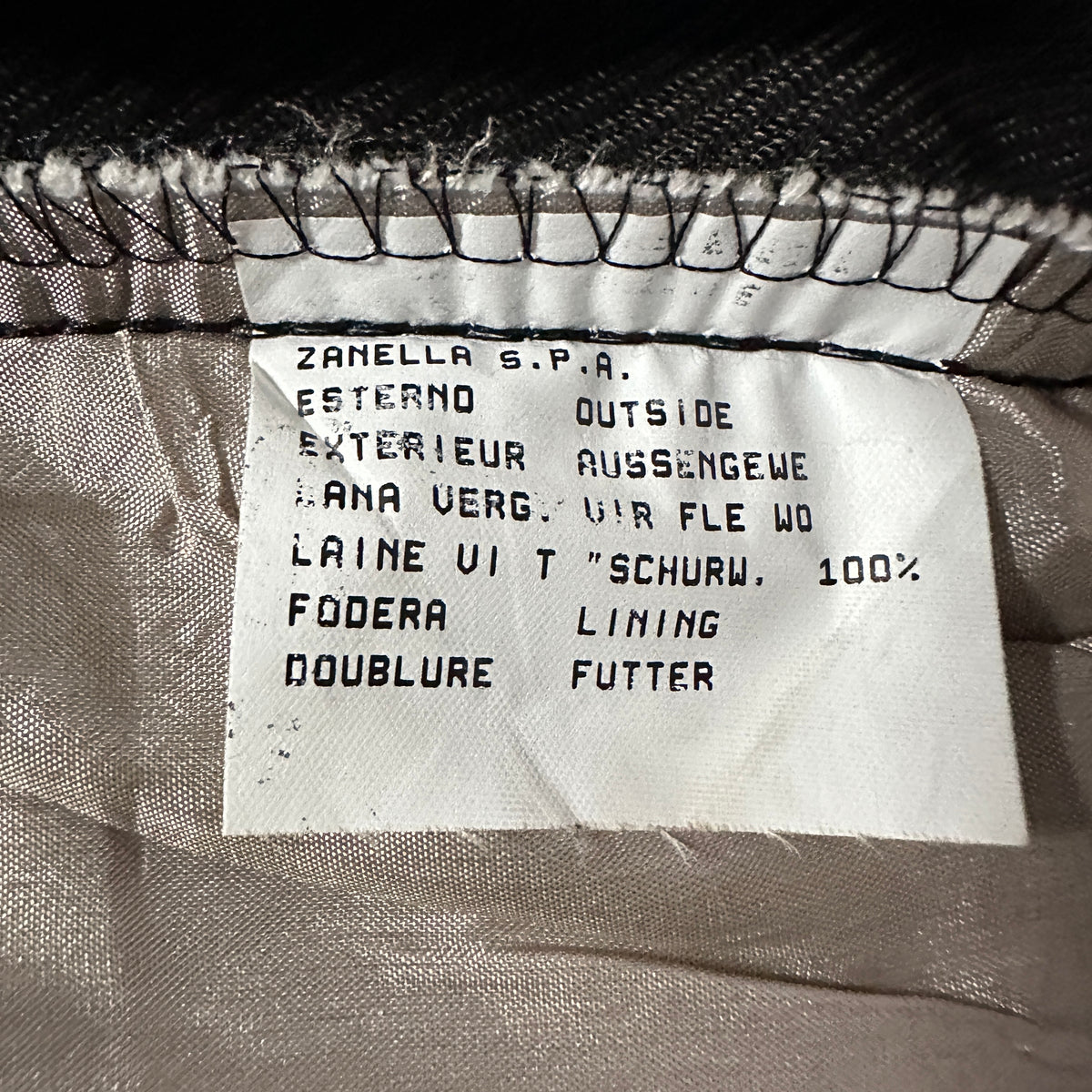 Zanella Dark Olive Brown 100% Virgin Wool Pleated Trousers Made in Italy Size 36