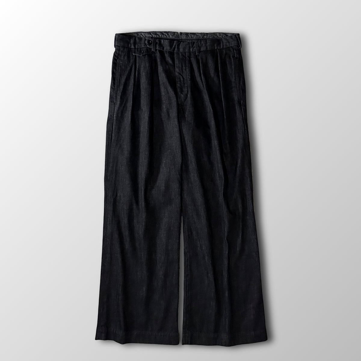 Ralph Lauren Black Pleated Wide Denim Pants Size 34x32