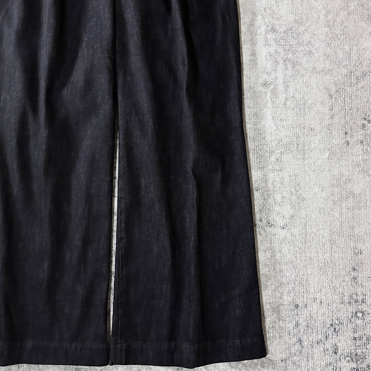Ralph Lauren Black Pleated Wide Denim Pants Size 34x32