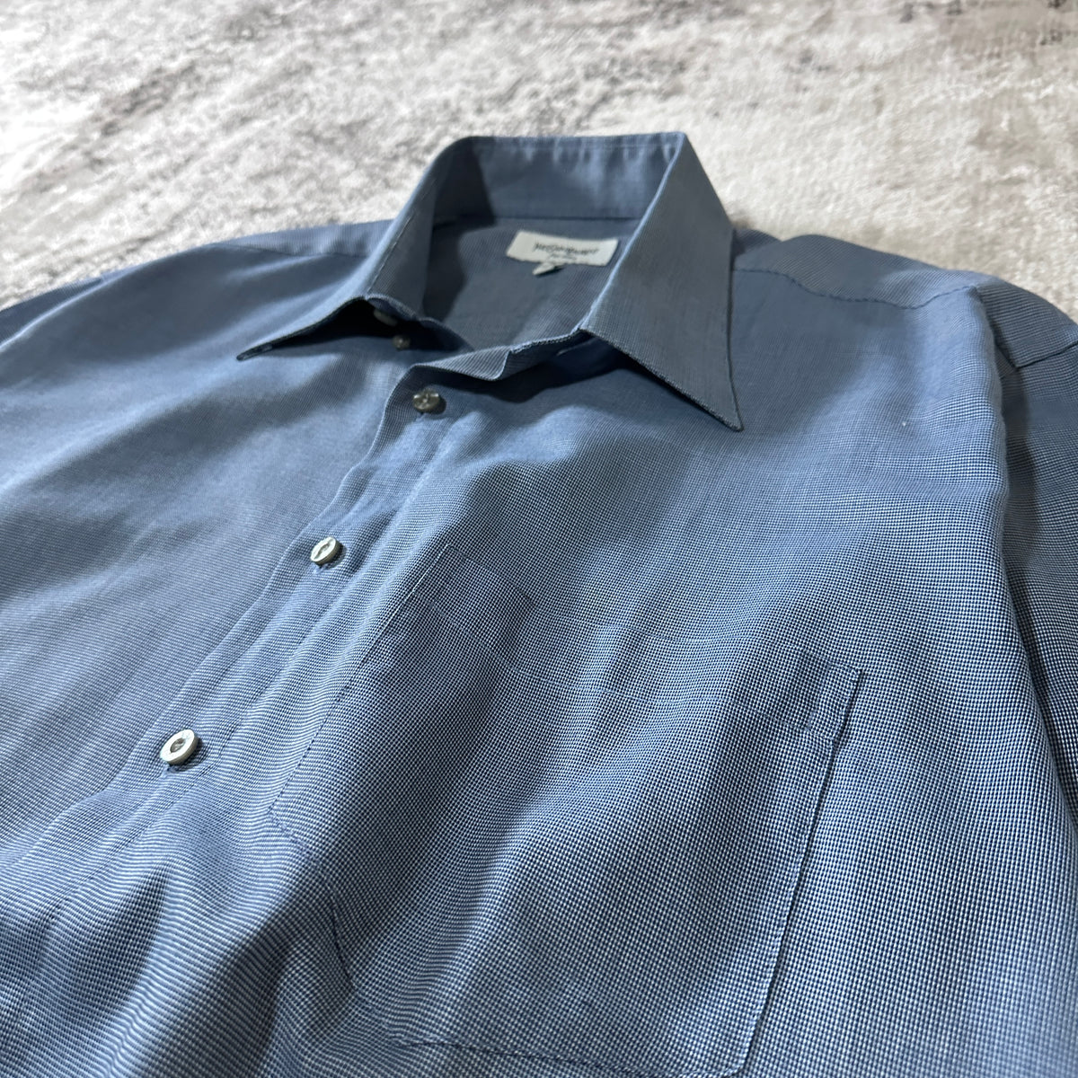 Yves Saint Laurent Blue Long Sleeve Shirt Size 16