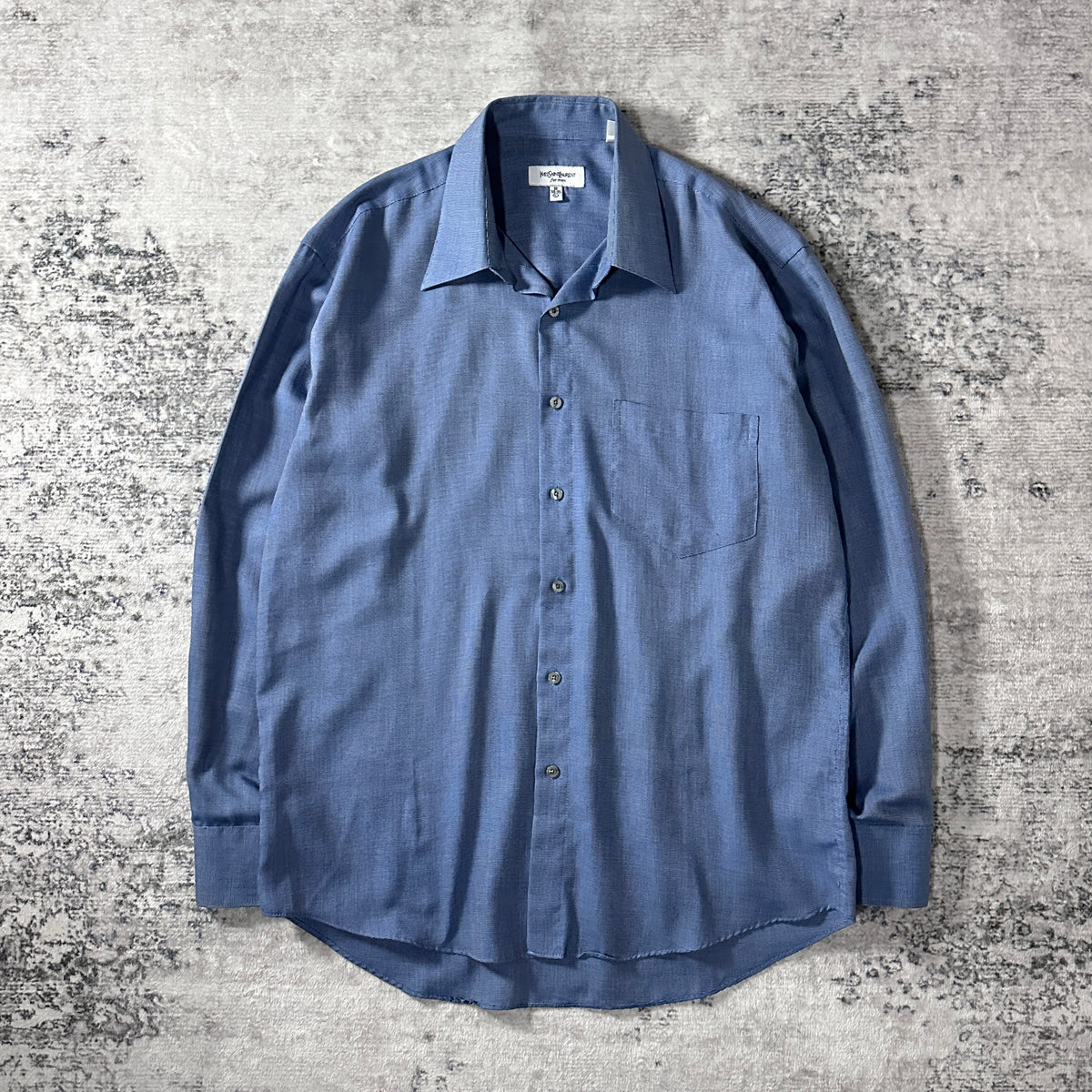 Yves Saint Laurent Blue Long Sleeve Shirt Size 16