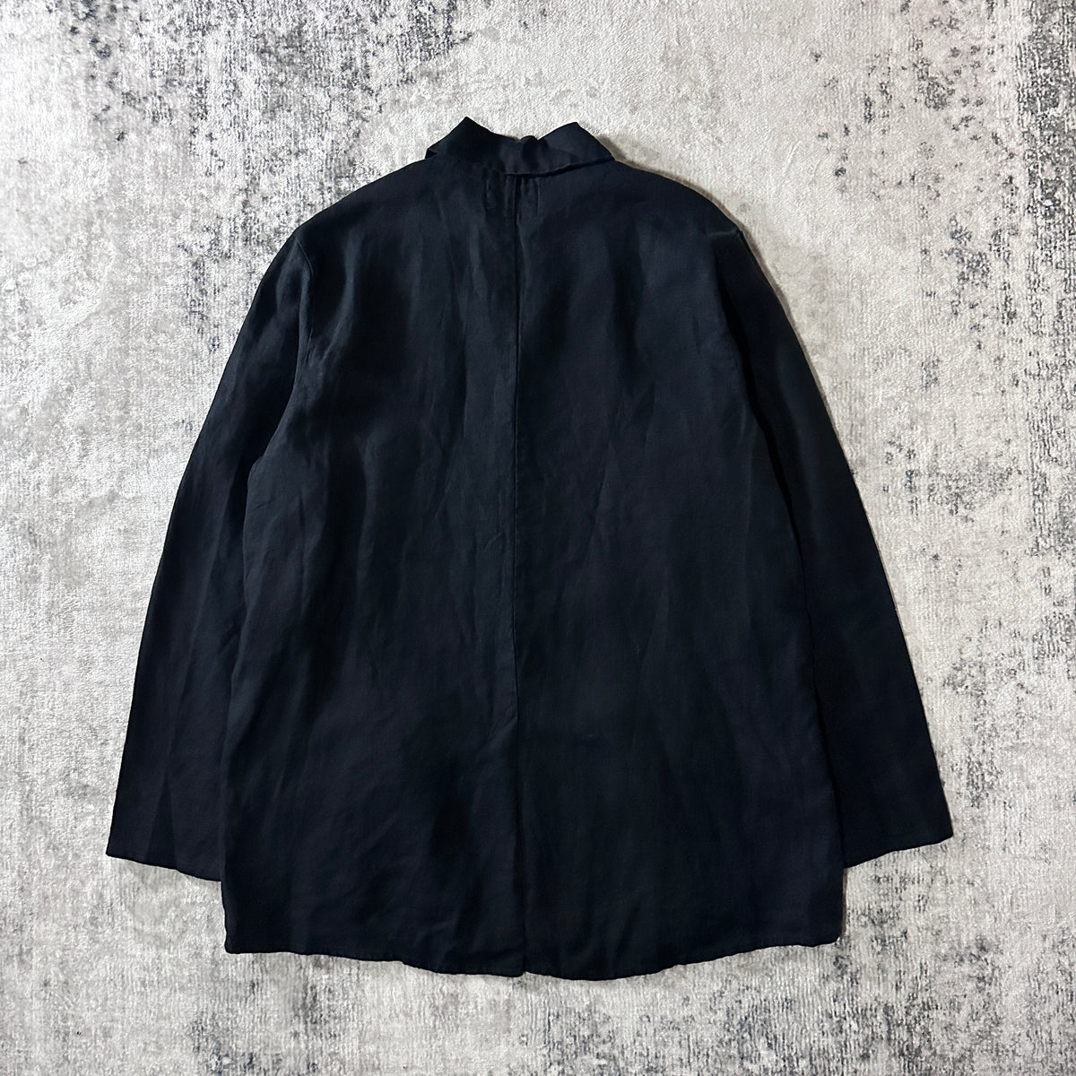 FLAX Black 100% Linen Jacket Size M