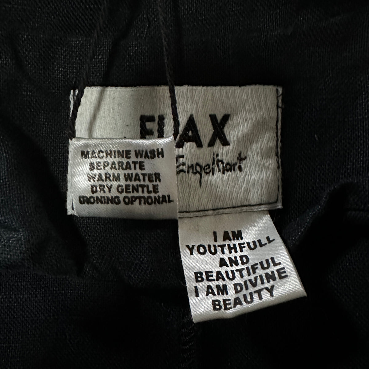 FLAX Black 100% Linen Jacket Size M