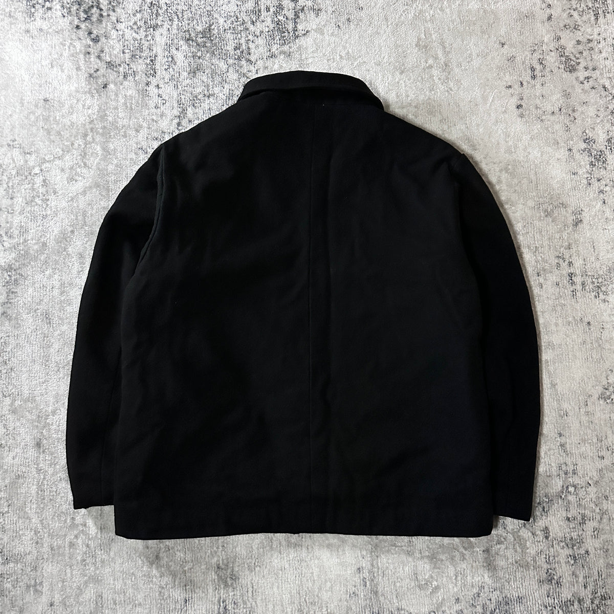 GAP Black Wool Blend Double Zip Jacket Size L