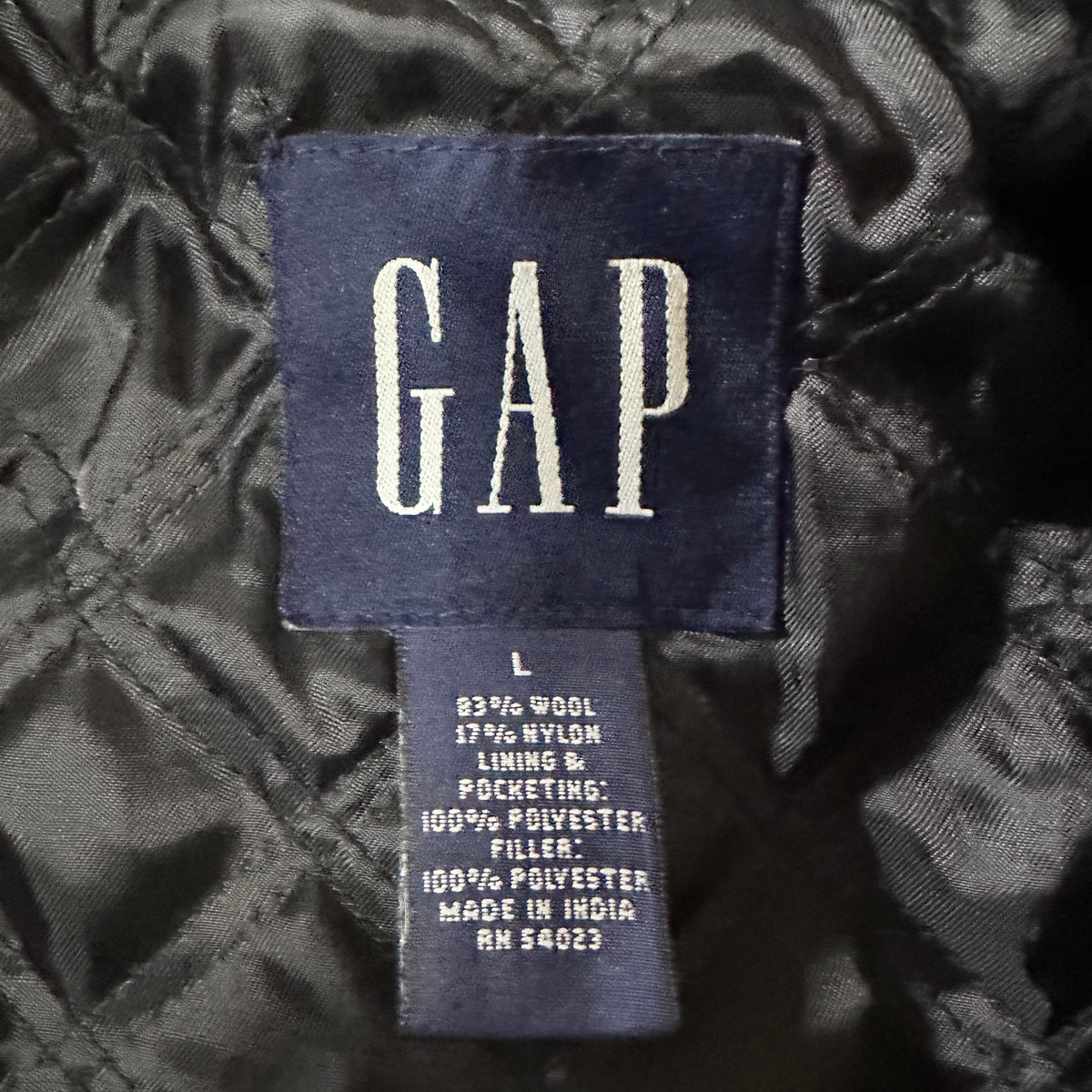GAP Black Wool Blend Double Zip Jacket Size L