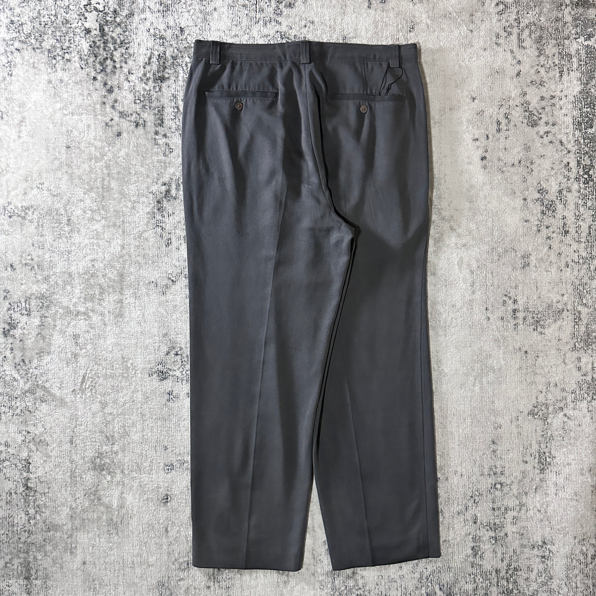 Tommy Bahama Gray 100% Silk Pleated Trousers Size 36