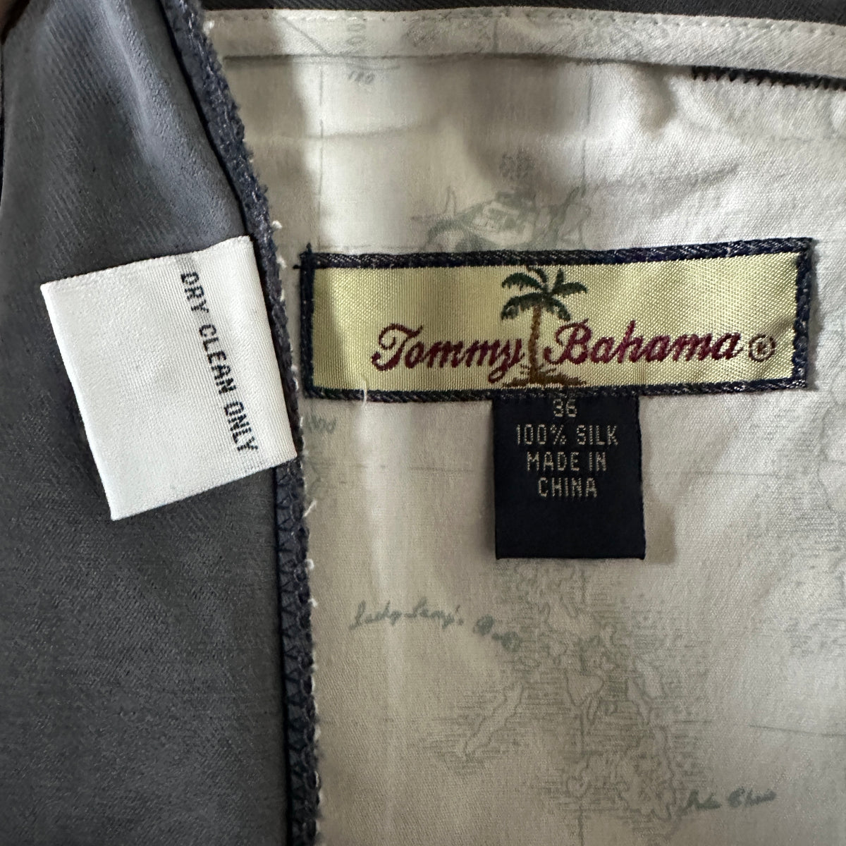 Tommy Bahama Gray 100% Silk Pleated Trousers Size 36