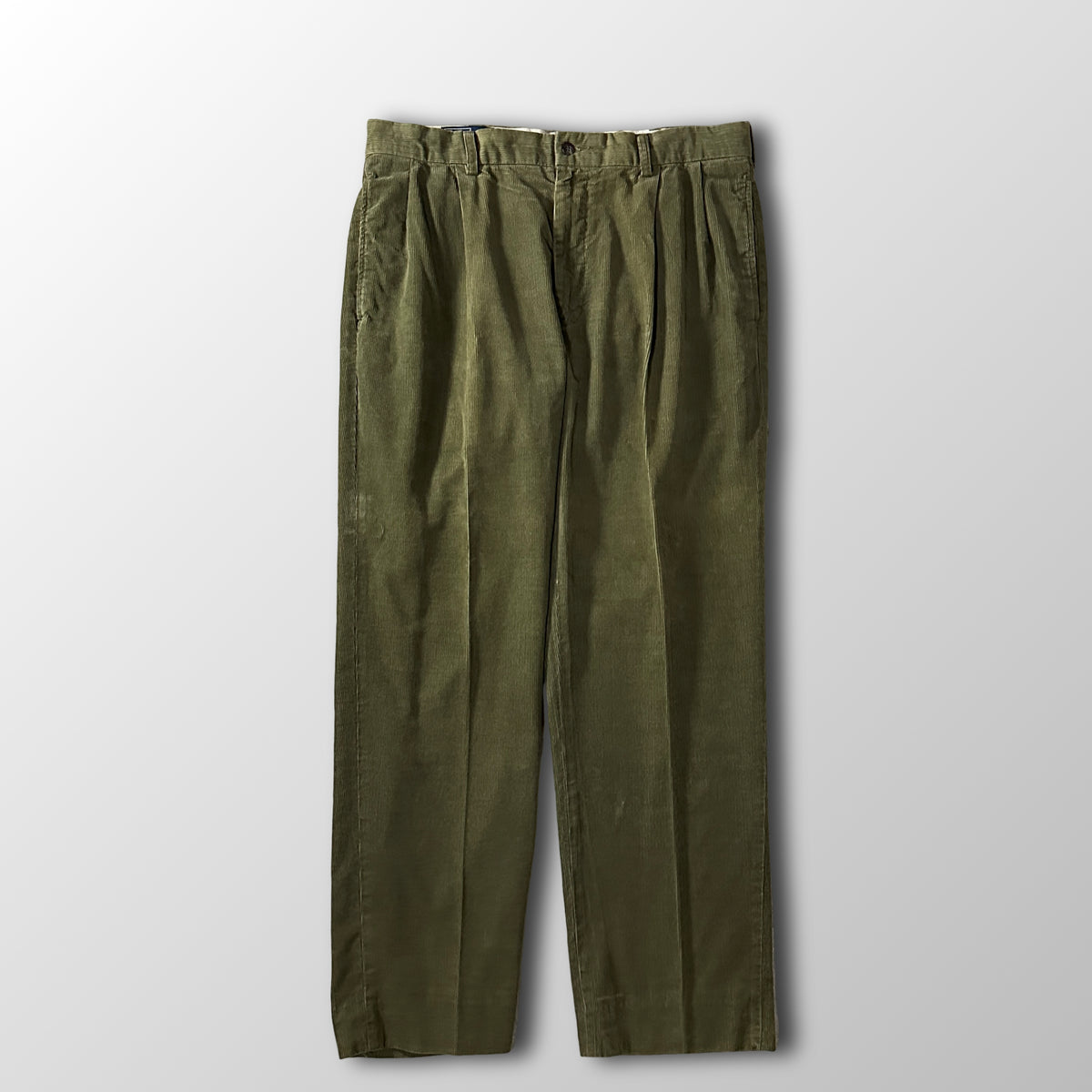 Polo by Ralph Lauren Hammond Pant Olive Fine Wale Corduroy Pleated Pants Size 36x32