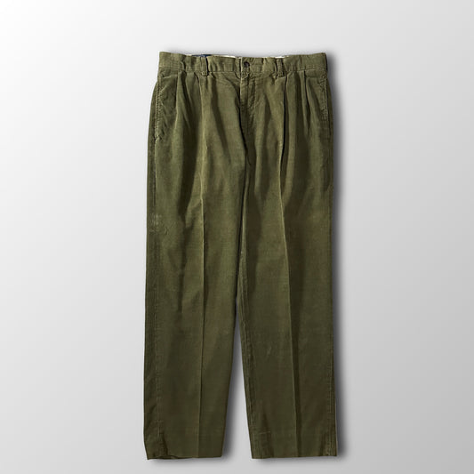 Polo by Ralph Lauren Hammond Pant Olive Fine Wale Corduroy Pleated Pants Size 36x32