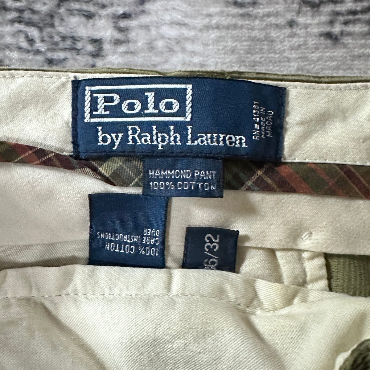 Polo by Ralph Lauren Hammond Pant Olive Fine Wale Corduroy Pleated Pants Size 36x32