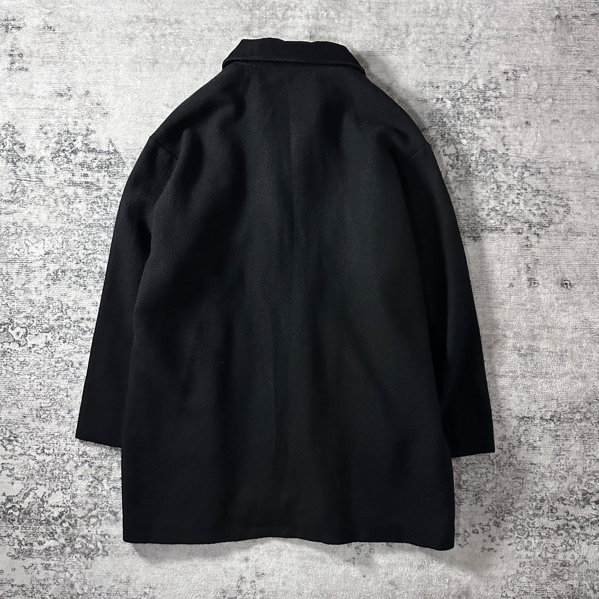 FLAX Black Wool Blend Coat Size M
