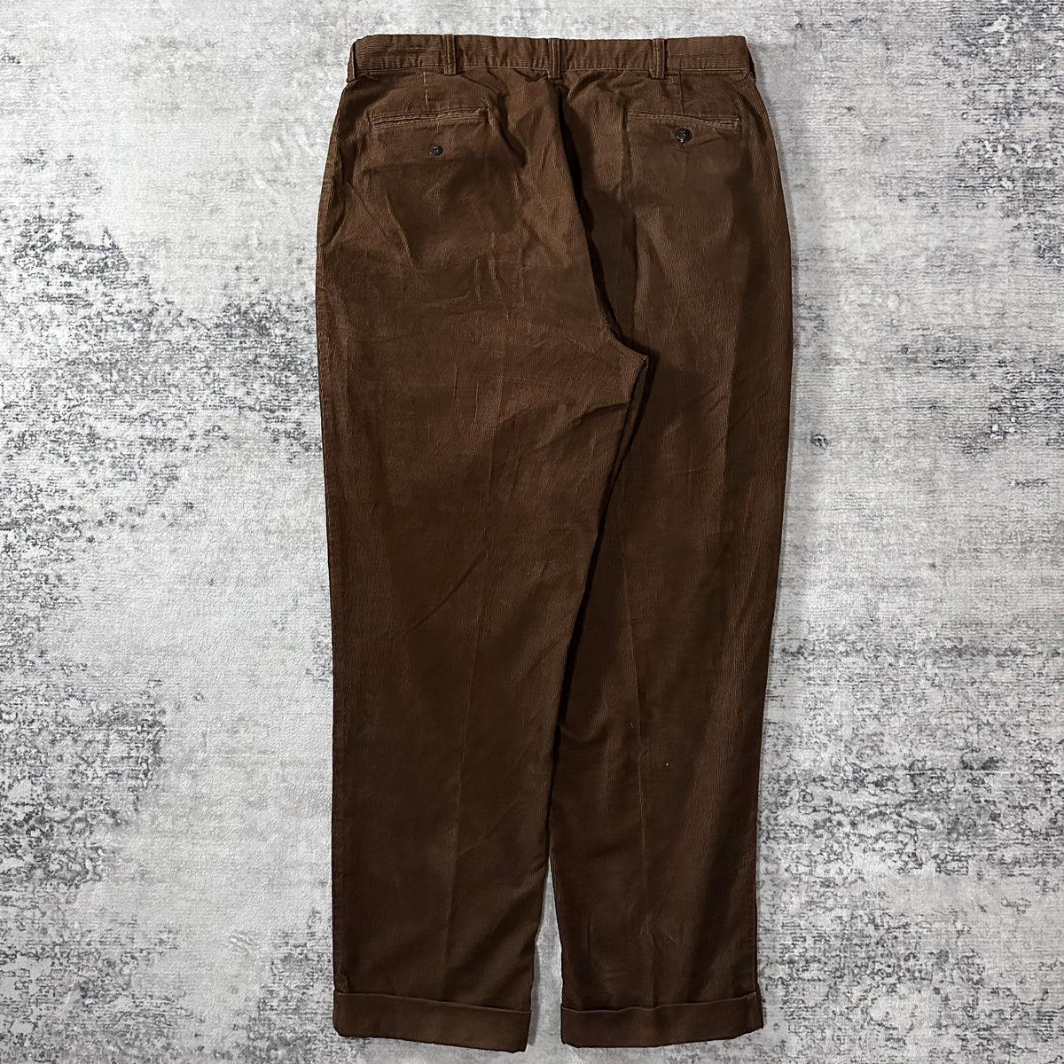 Polo by Ralph Lauren Hammond Pant Brown Corduroy Pleated Pants Size 38x32