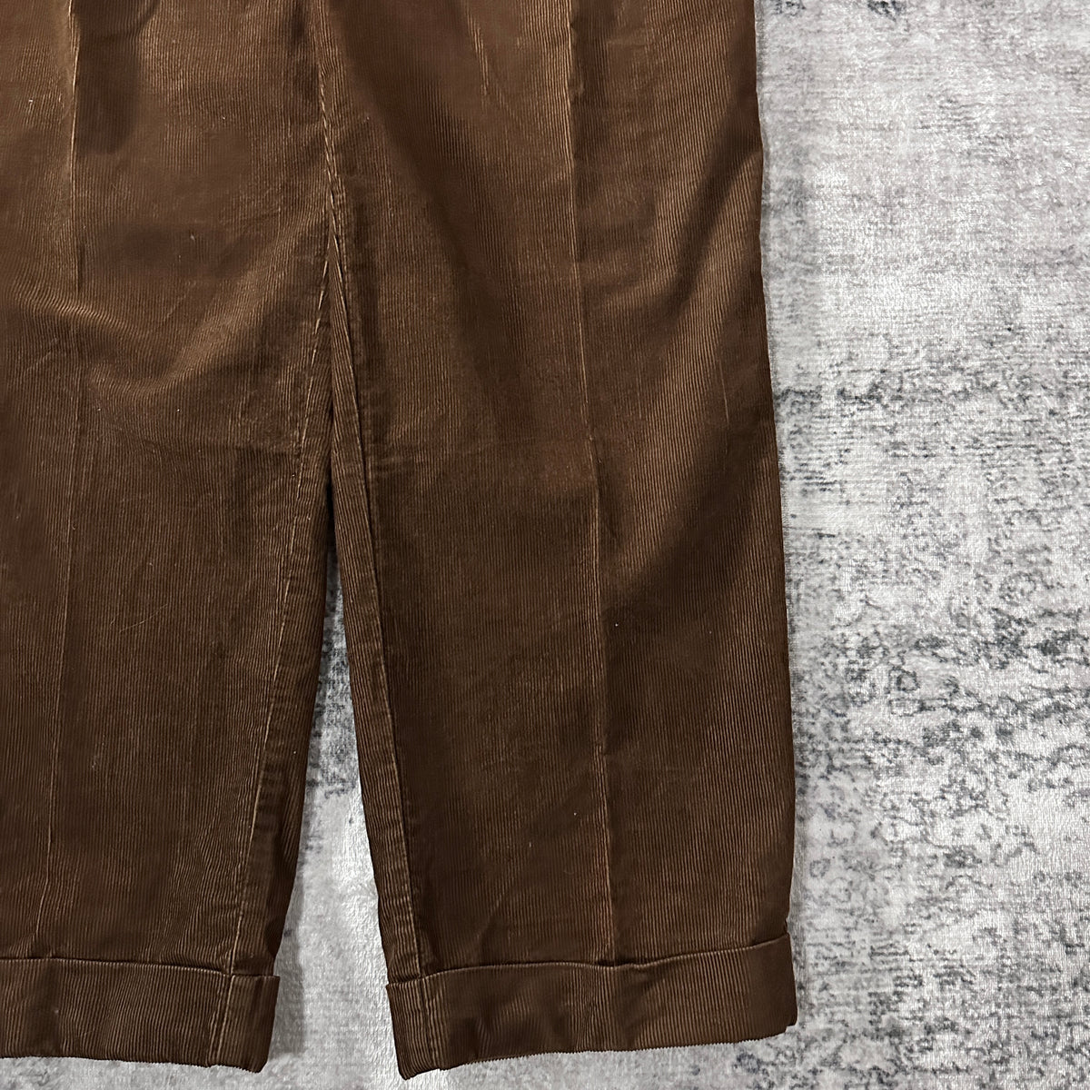 Polo by Ralph Lauren Hammond Pant Brown Corduroy Pleated Pants Size 38x32