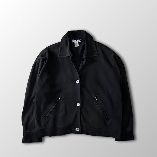KIKIT by Maurice Sasson Black 100% Cotton Blouson Size M