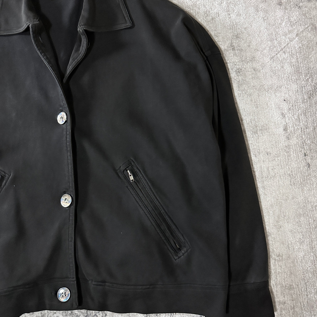 KIKIT by Maurice Sasson Black 100% Cotton Blouson Size M