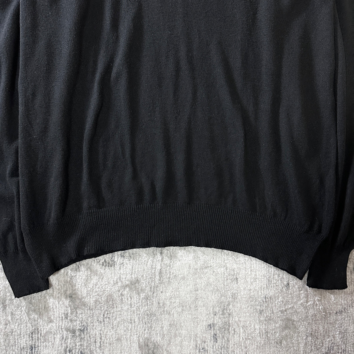 Kevoman Black Silk Cashmere Knit Polo Size XL