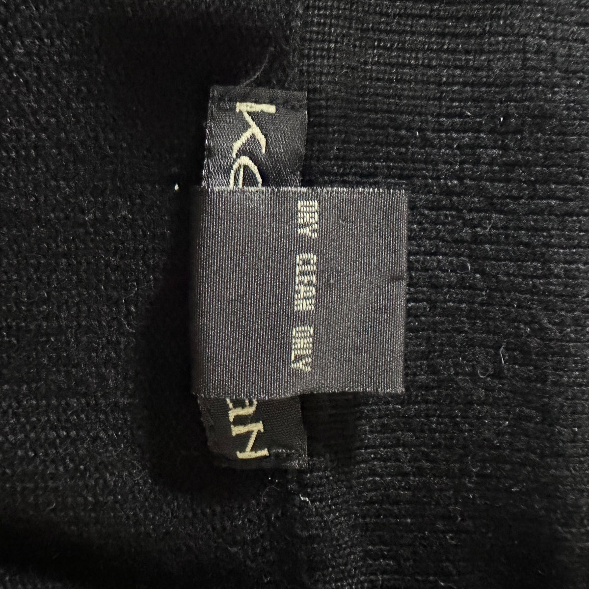 Kevoman Black Silk Cashmere Knit Polo Size XL
