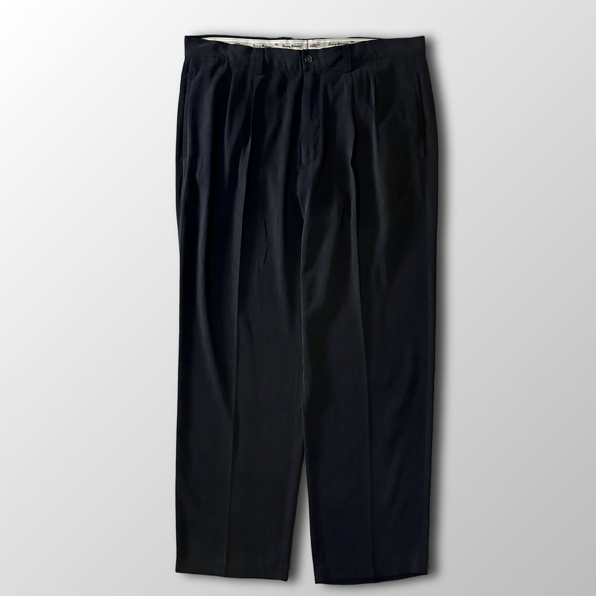 Tommy Bahama Black 100% Silk Pleated Trousers Size 38x30