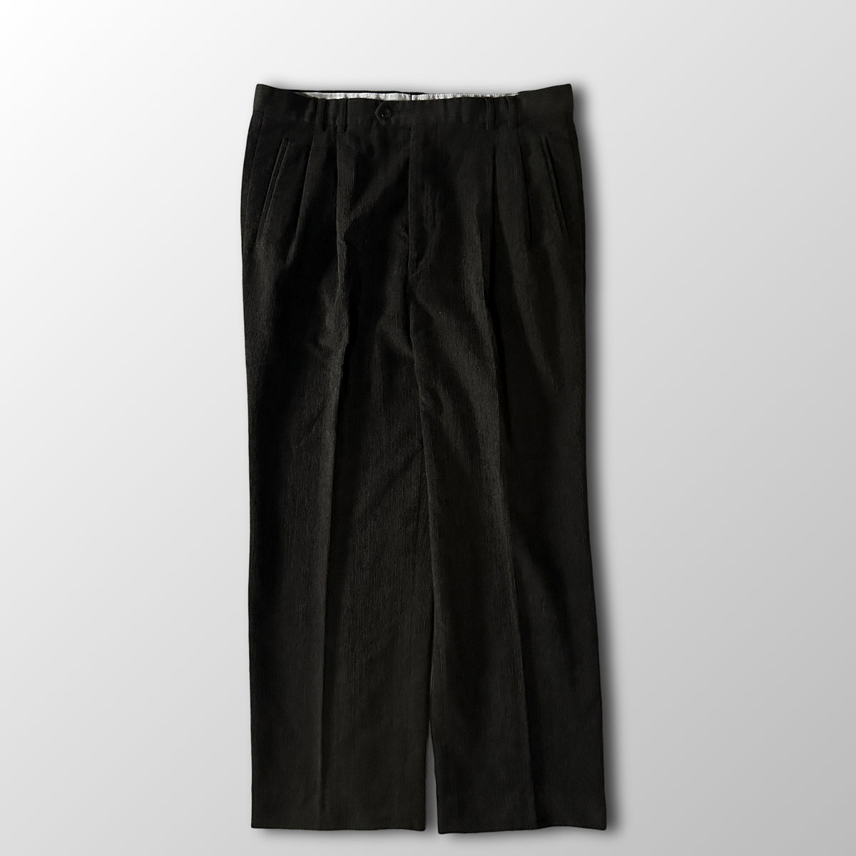 St. Croix Black Corduroy Trousers Made in Italy Size 36