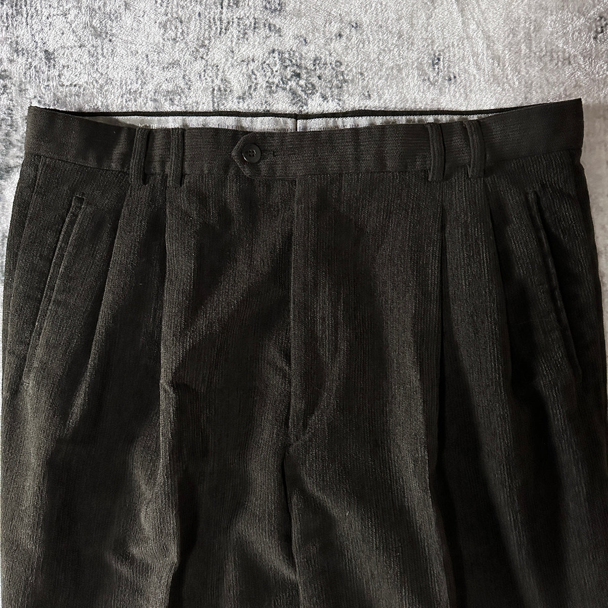 St. Croix Black Corduroy Trousers Made in Italy Size 36