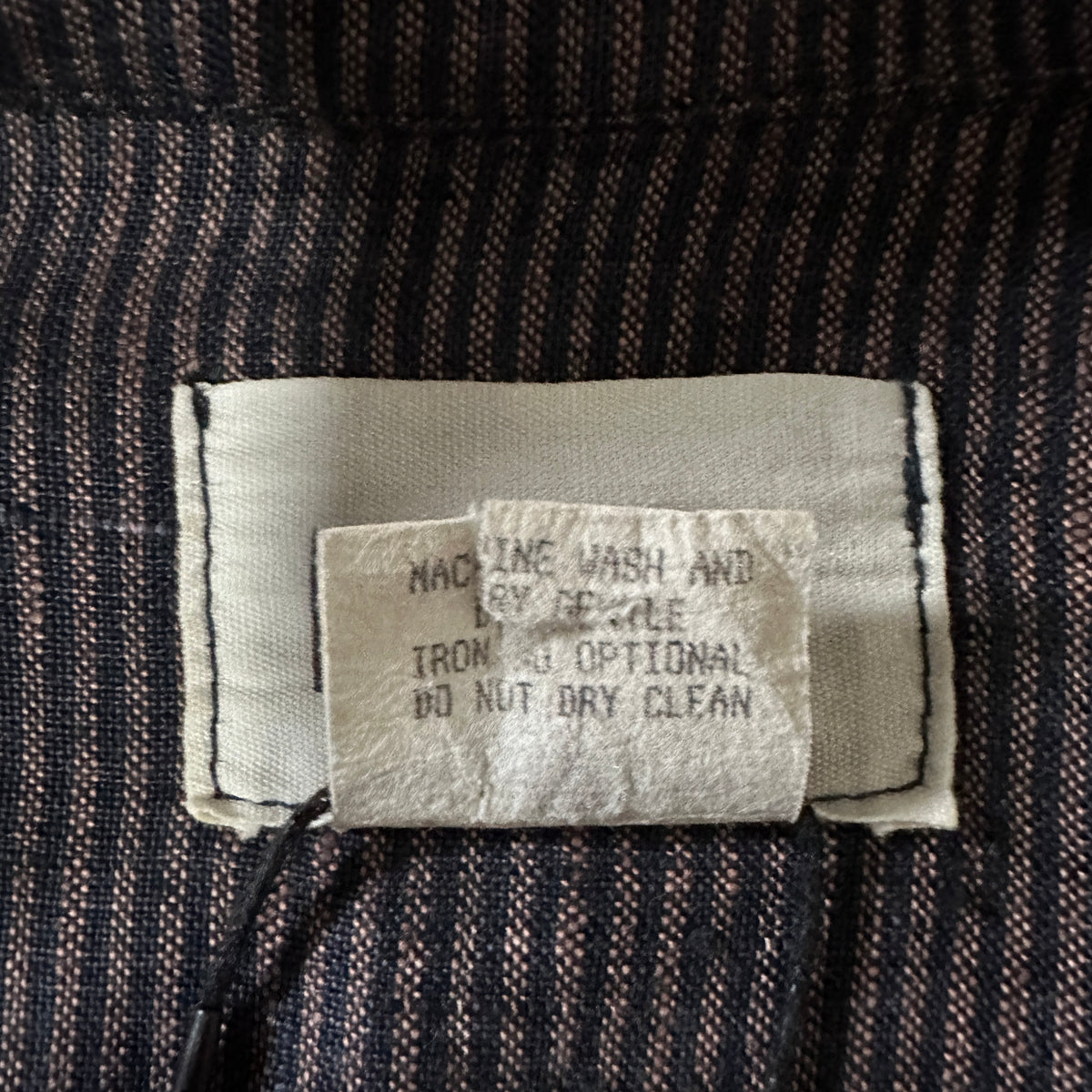 FLAX Gray Pinstripe 100% Linen Jacket Size L