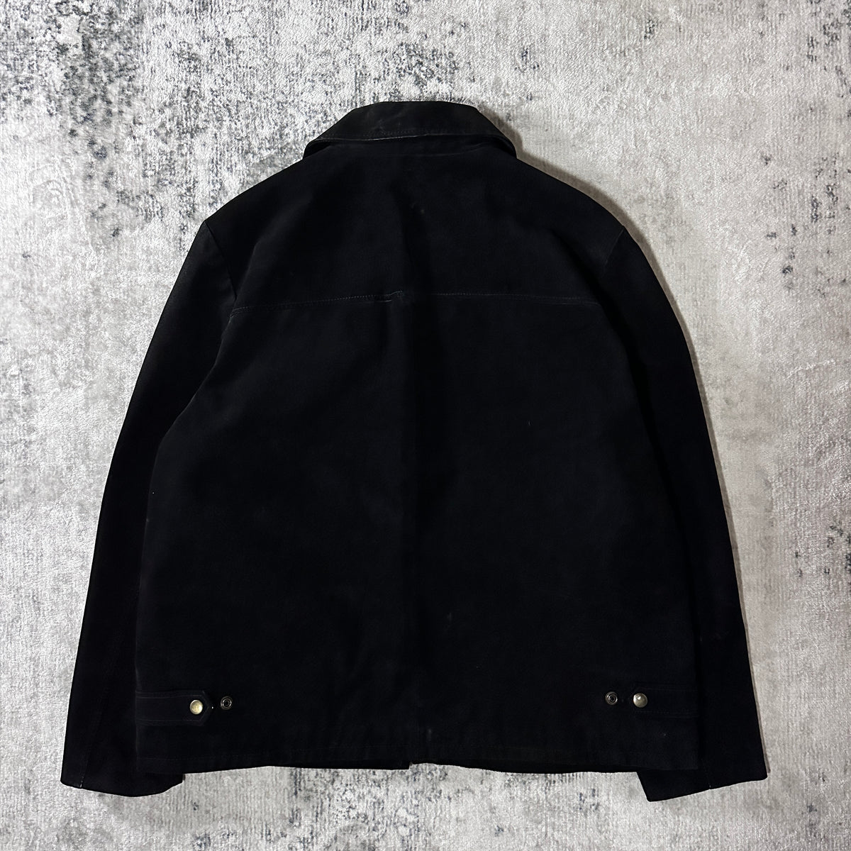 JLC American Classics Black Suede Leather Zip Jacket Size XL