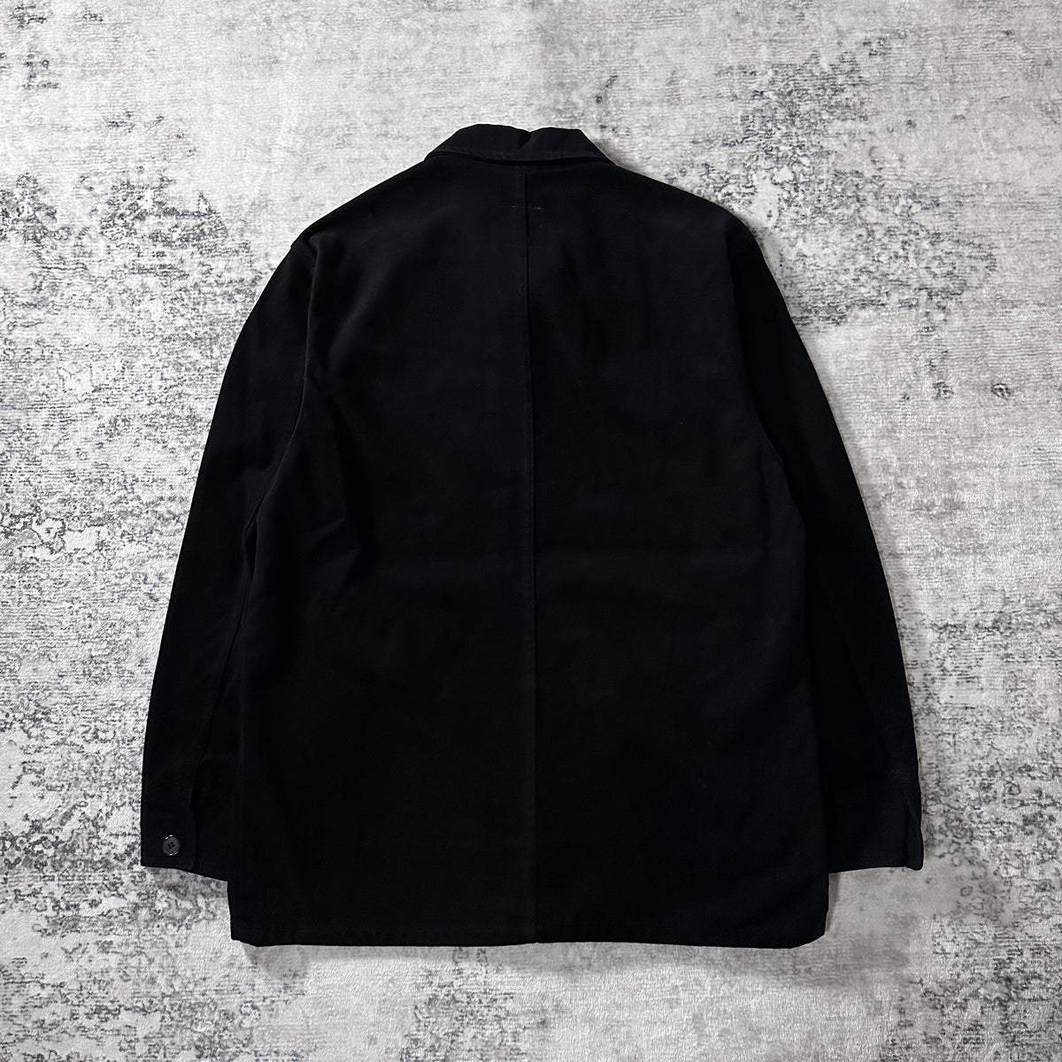 Full Time Black Cotton Coverall Work Jacket Size M