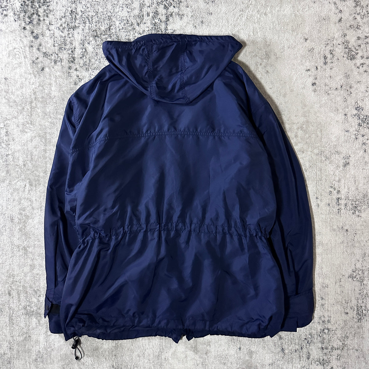 Polo Sport Navy Nylon Hooded Jacket with Fleece Lining Size L