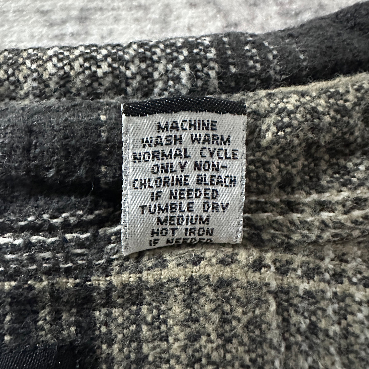 Levi's Black Ivory Ombre Check Heavy Flannel Shirt Size L