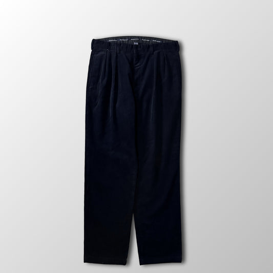 Polo by Ralph Lauren Andrew Pant Black Wide Wale Corduroy Pleated Pants